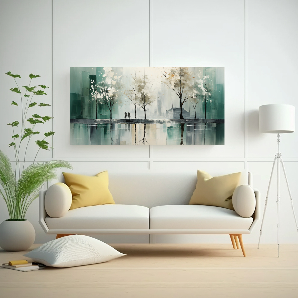 cuadro-abstracto-rboles-en-plata-y-blanco-de-arte-tema-urbano-1