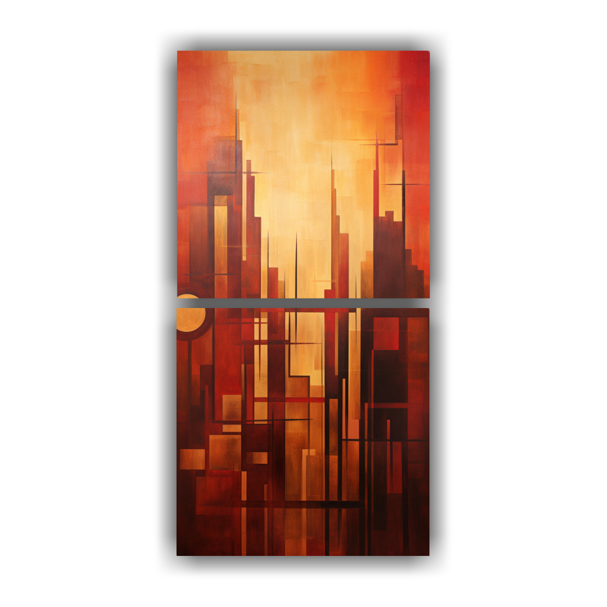 cuadro-abstracto-resistente-diptico-de-paisaje-urbano-al-amanecer