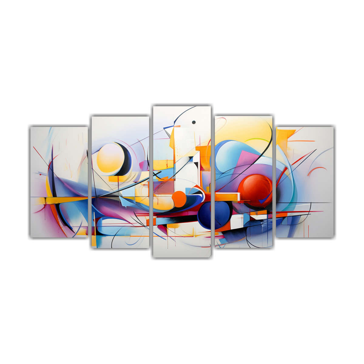 cuadro-abstracto-urbano-colorido-de-cinco-artes-modernos-