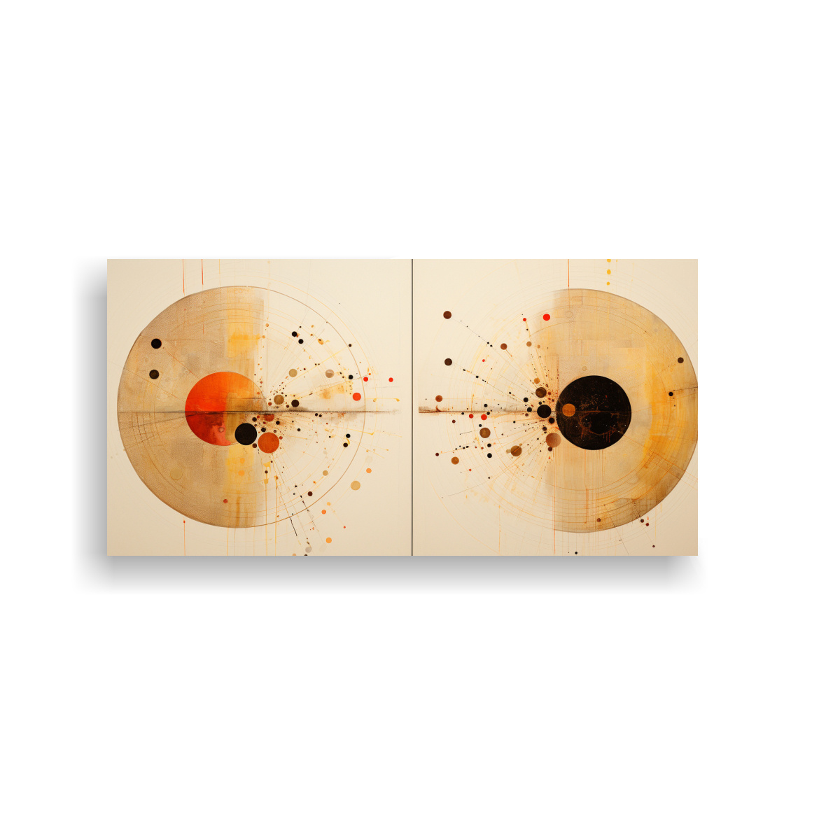 cuadro-arte-de-pared-abstracto-con-c-rculo-de-puntos-y-l-neas