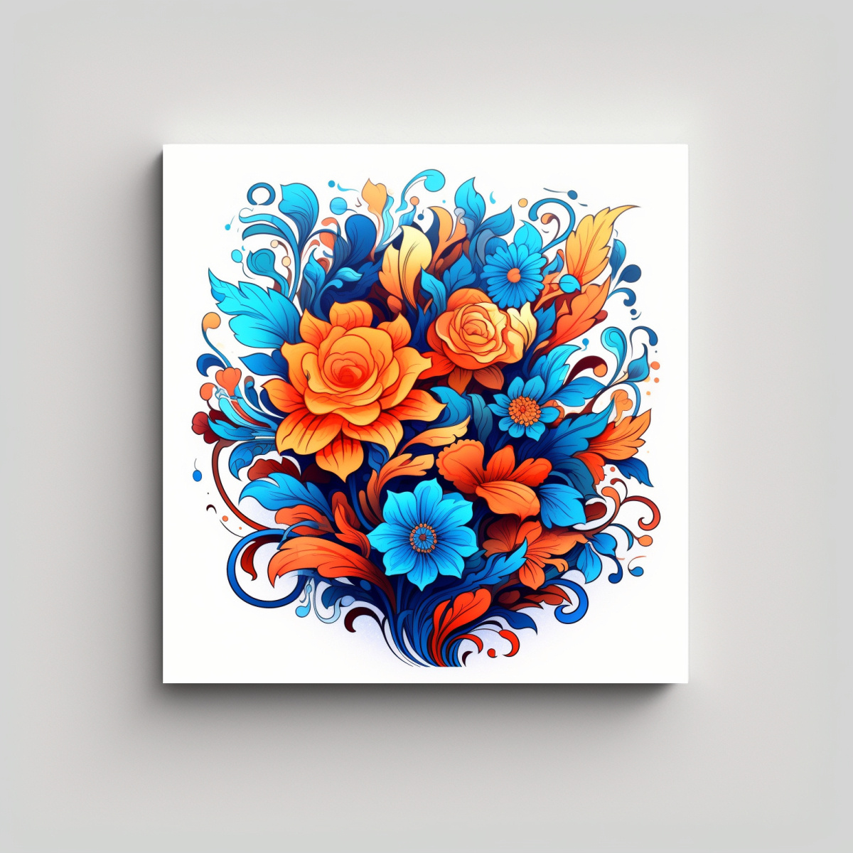 cuadro-arte-de-pared-composici-n-equilibrada-flores-de-dibujos-animados