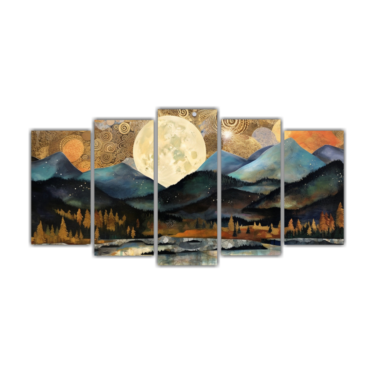 cuadro-cinco-artes-calidos-culturar-con-luna-y-monta-as