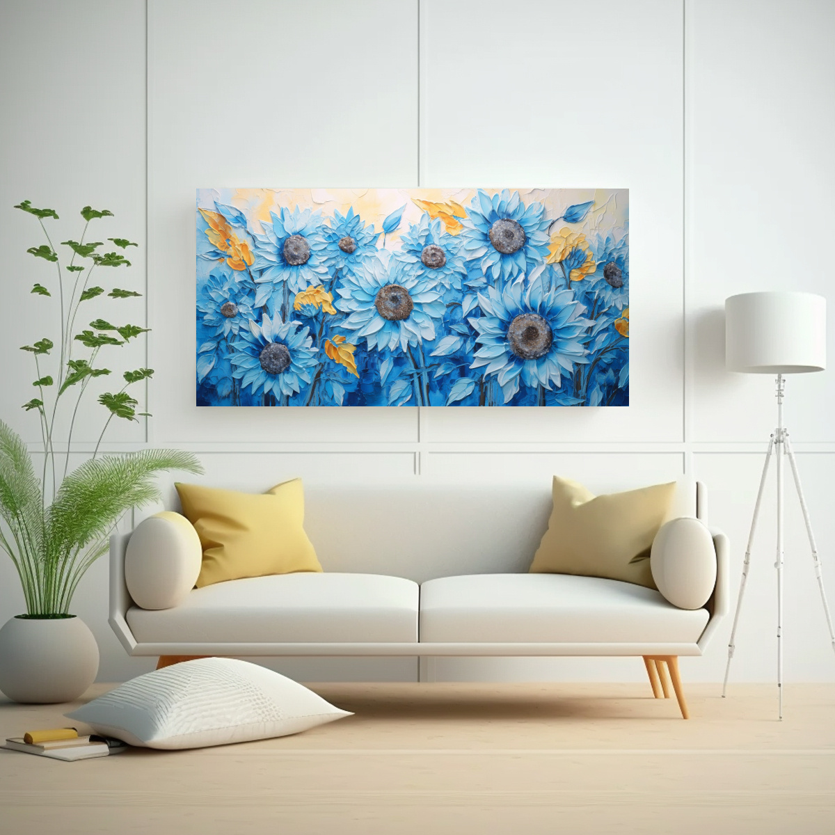 cuadro-creativa-de-girasoles-azules-en-lienzo-estilo-decorativo-1