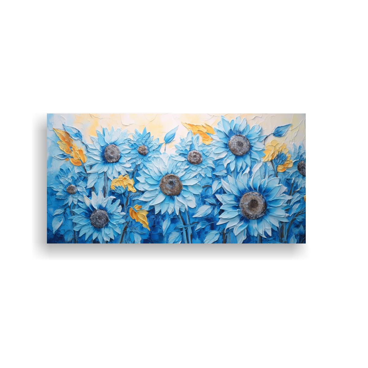 cuadro-creativa-de-girasoles-azules-en-lienzo-estilo-decorativo