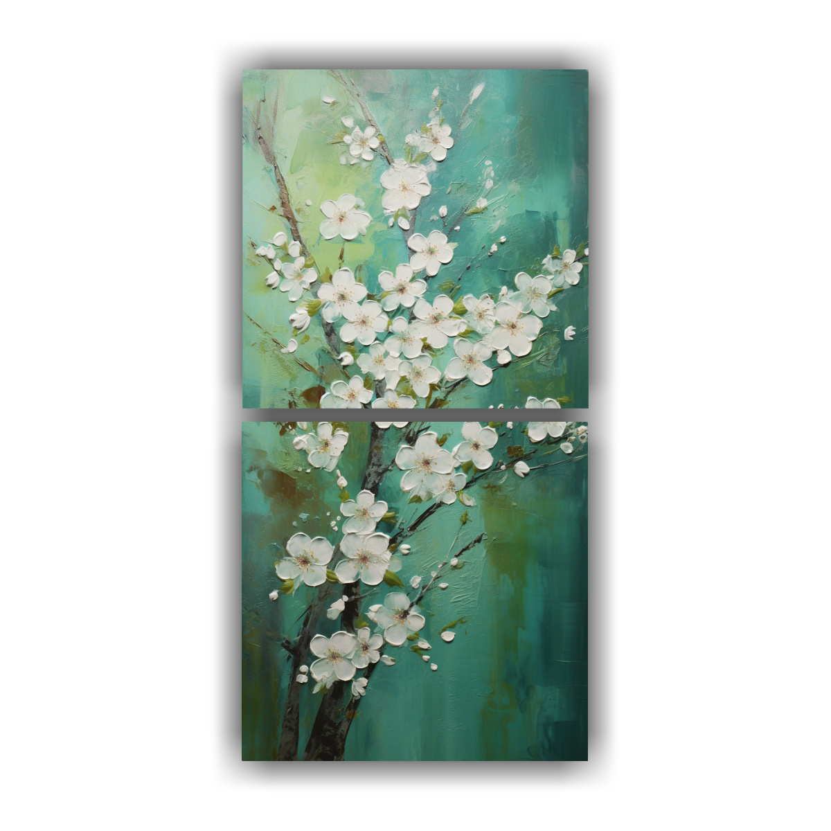 cuadro-creativo-de-cerezos-en-flor-sobre-lienzo