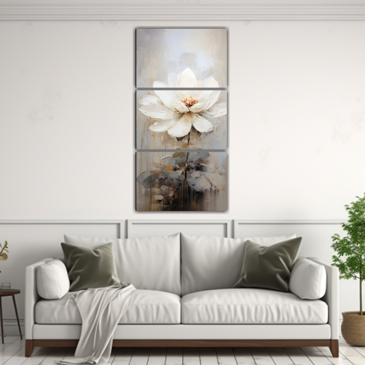 cuadro-cuadro-armon-a-de-colores-de-loto-blanco-en-lienzo-1