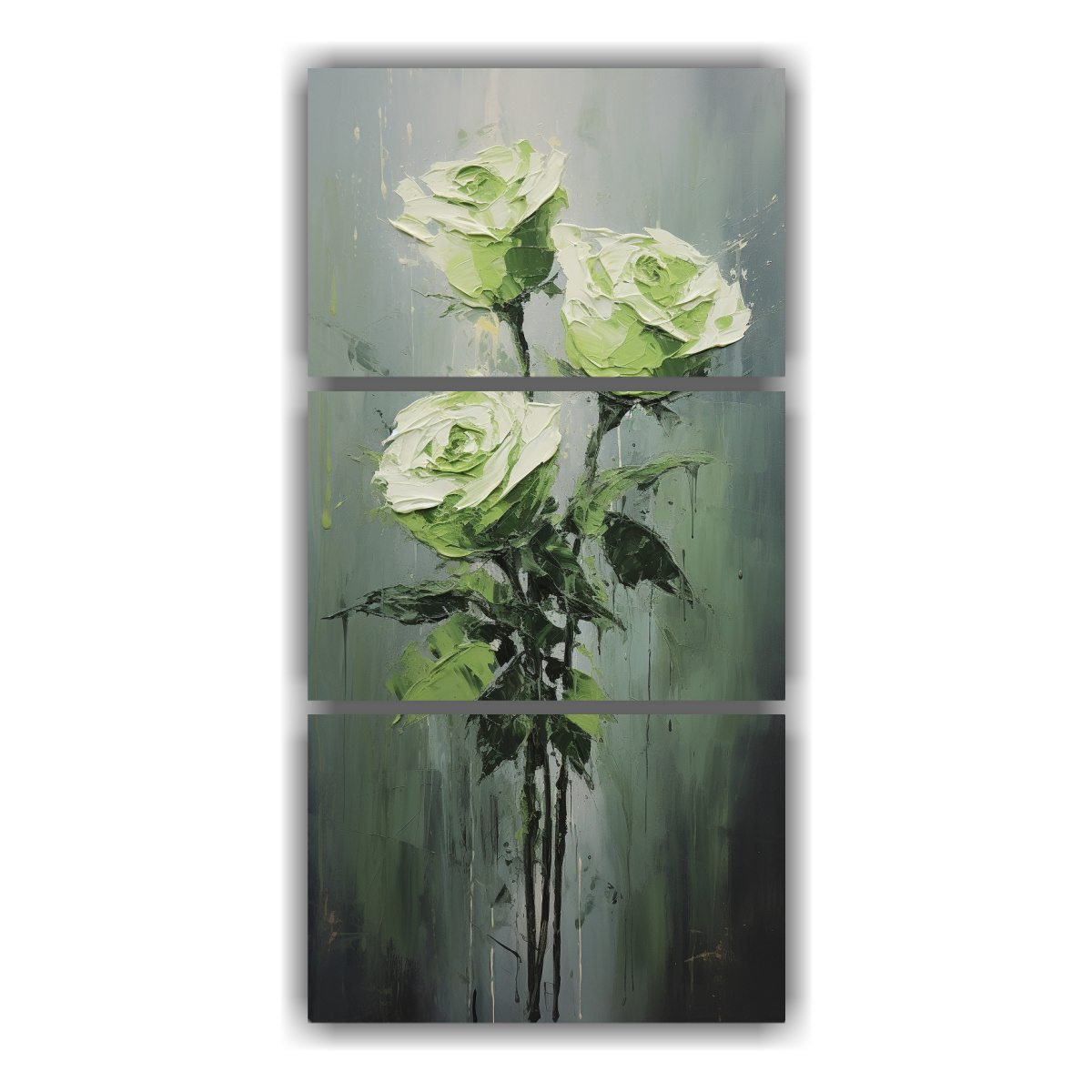 cuadro-de-3-telas-hermoso-exuberante-pintura-de-rosas-verdes-en-bastidor-al-estilo-de