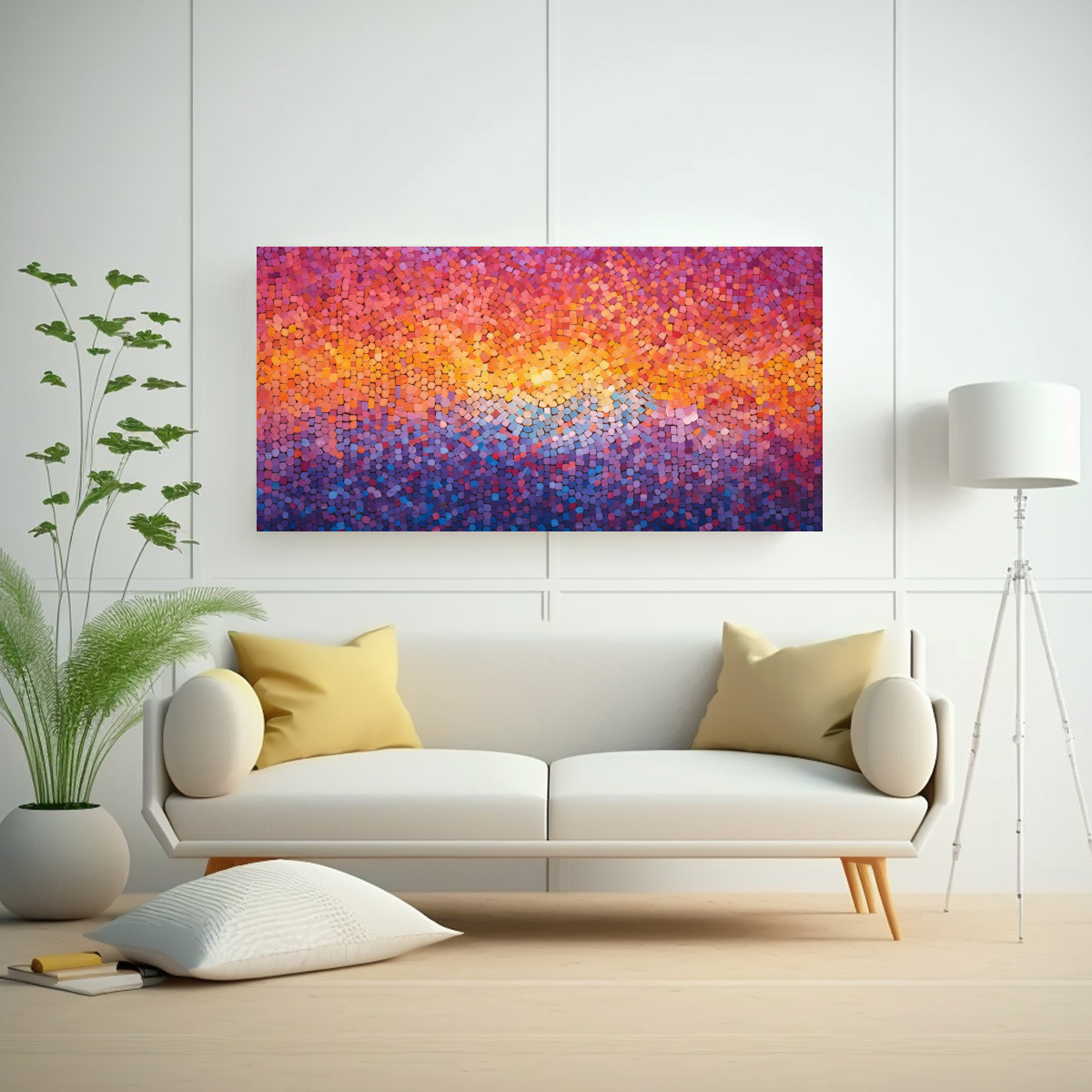 cuadro-de-decoraci-n-abstracto-estilo-galer-a-fusi-n-de-puntillismo-y-colores-del-atardecer-en-canva-1