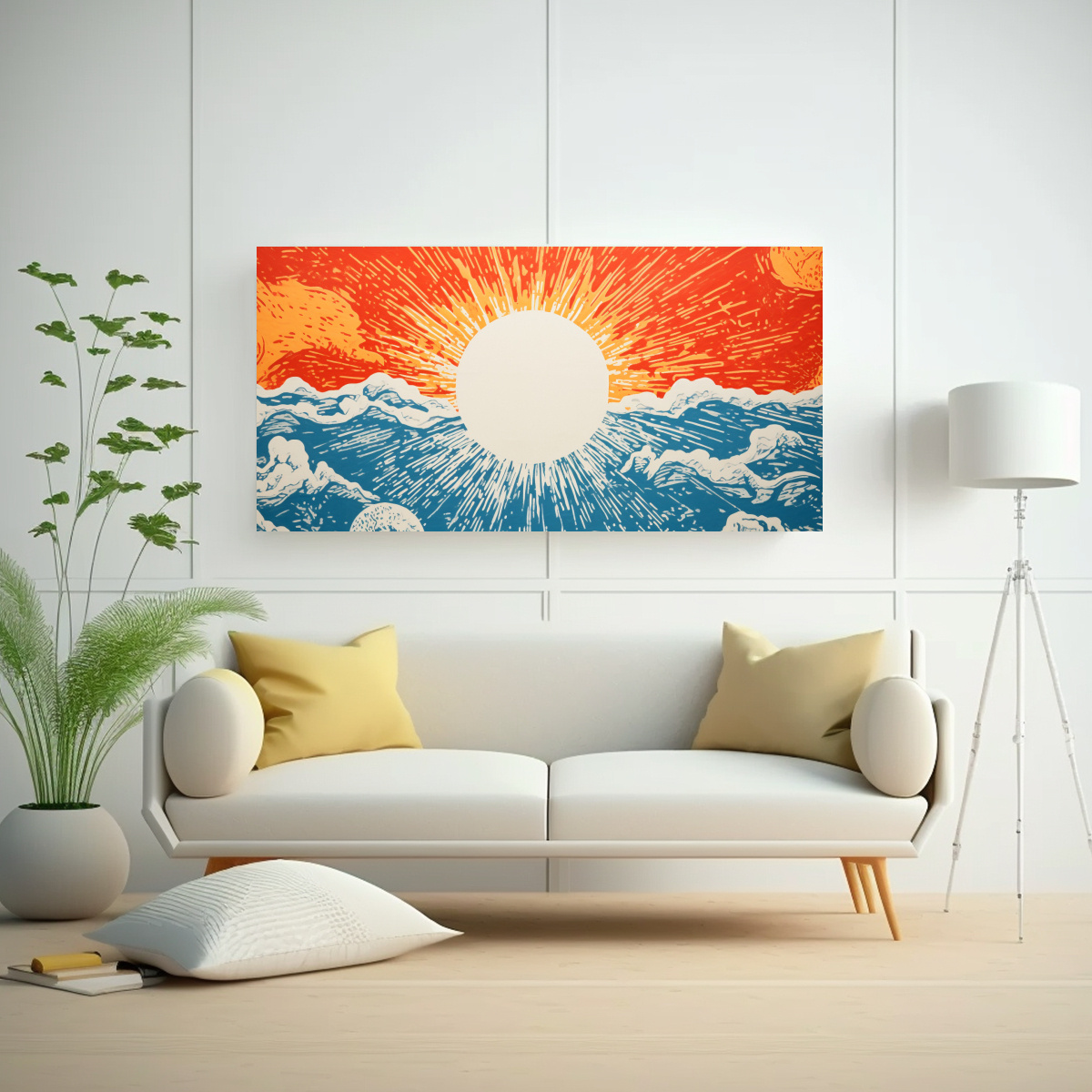 cuadro-de-decoraci-n-de-arte-moderno-con-estampado-de-linograbado-de-un-sol-y-patr-n-de-mosaico-de-agua-en-primer-plano-1