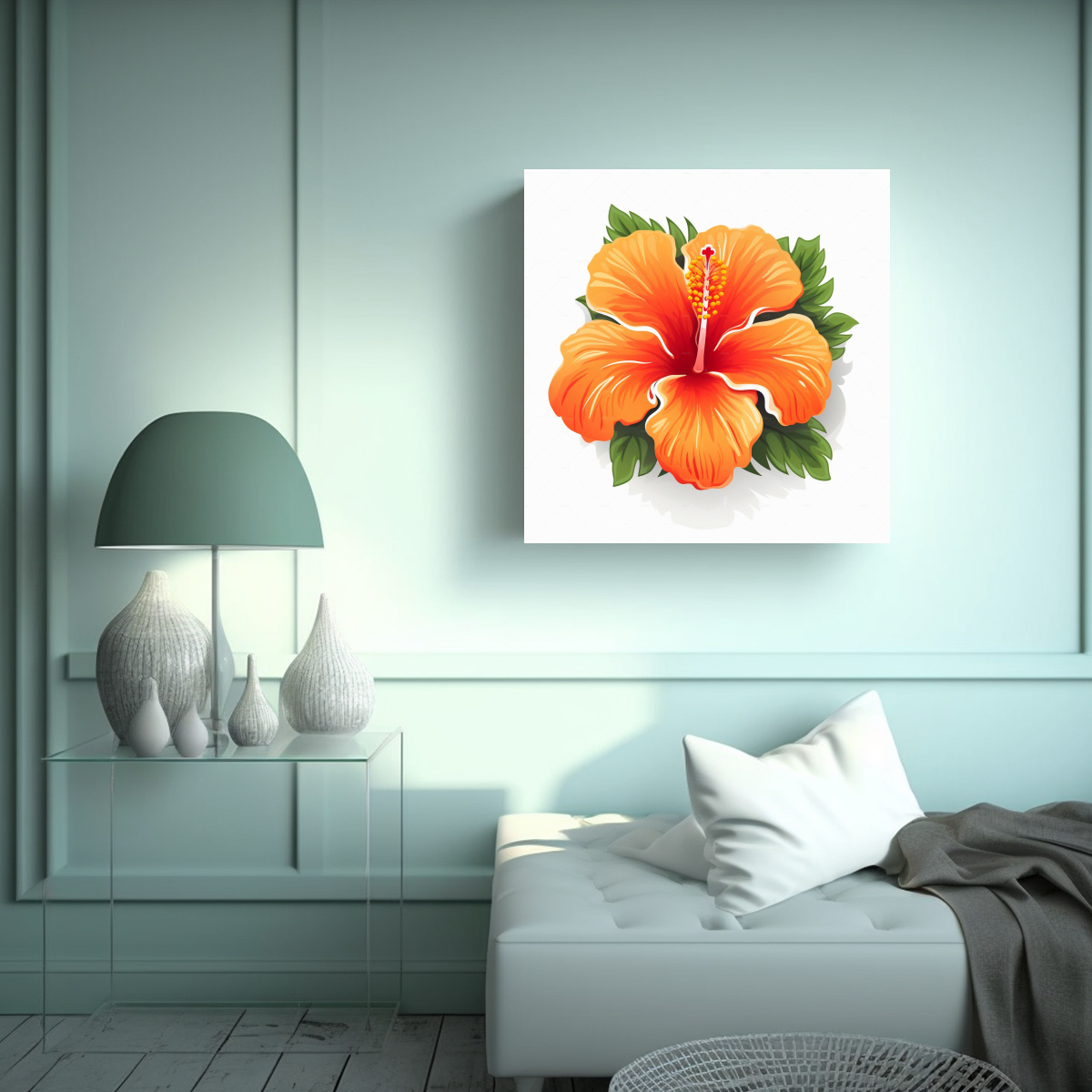 cuadro-de-fantas-a-con-flor-de-hibisco-naranja-en-vector-de-dibujos-animados-1