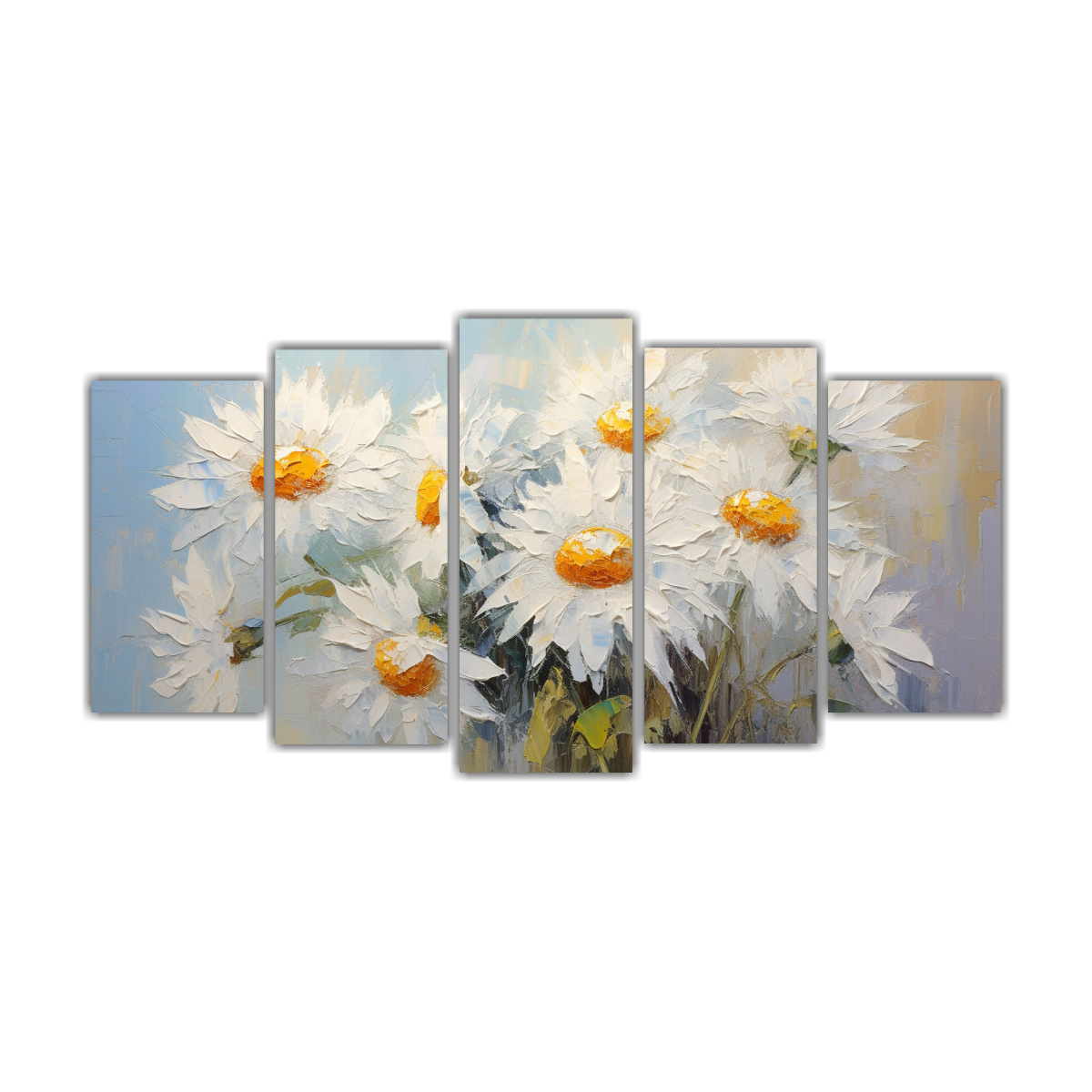 cuadro-de-girasoles-blancos-en-lienzo-estilo-creativo