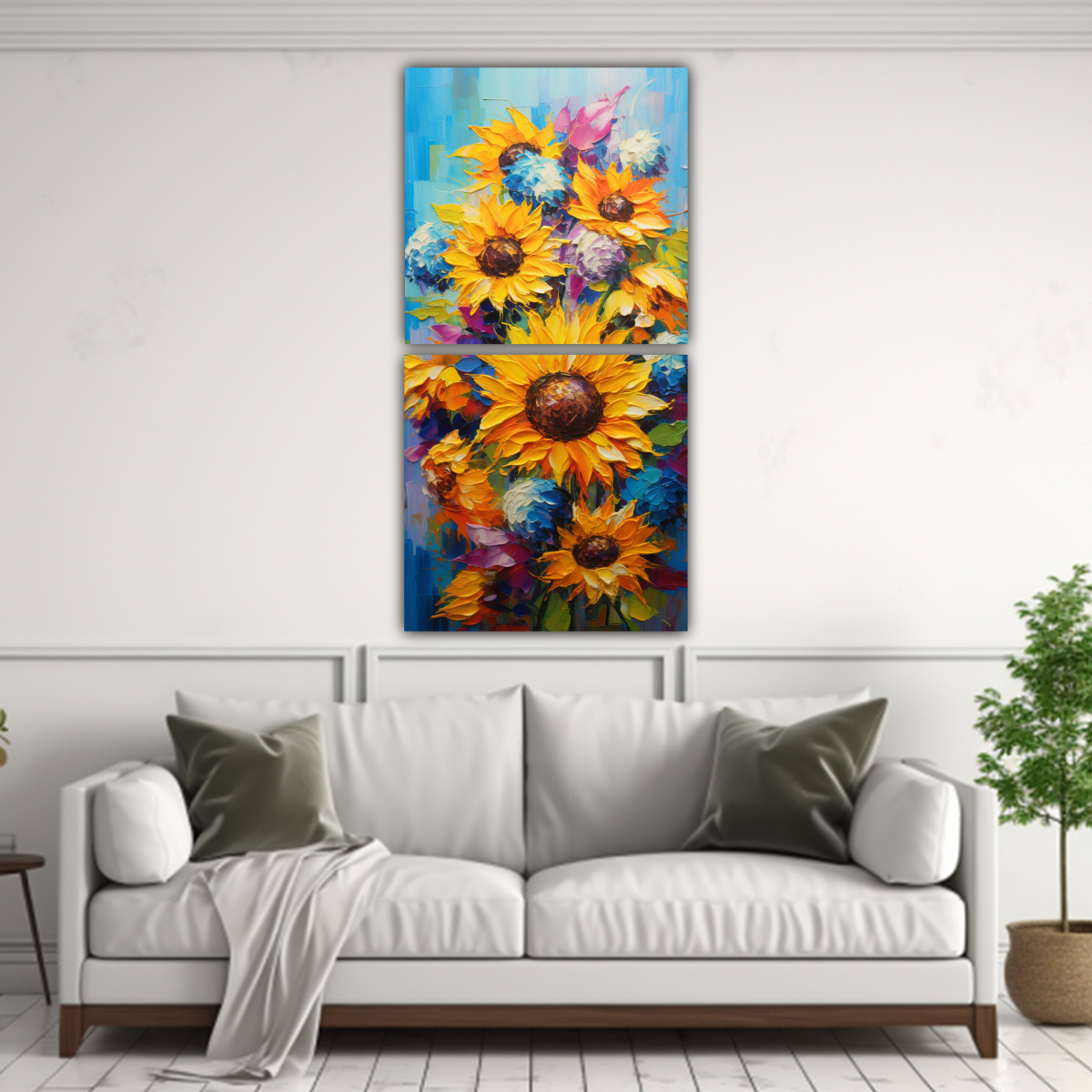 cuadro-de-girasoles-vibrantes-en-lienzo-dos-artes-calidos-estrellados-1