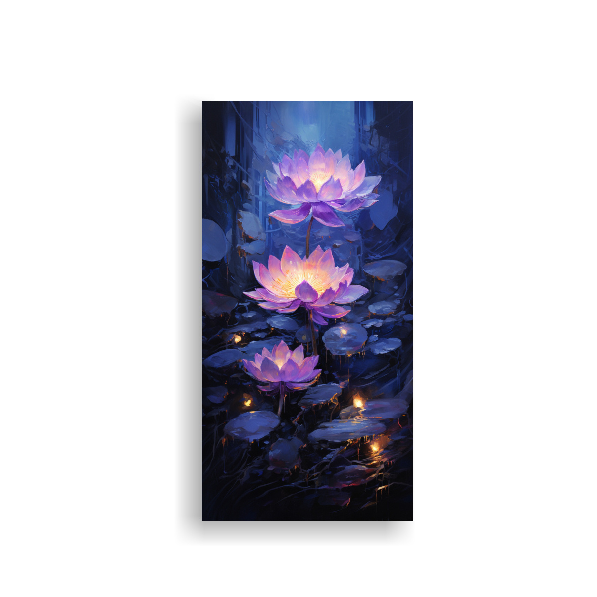 cuadro-de-loto-negro-luminoso-pintura-floral-espectacular-en-lienzo-2