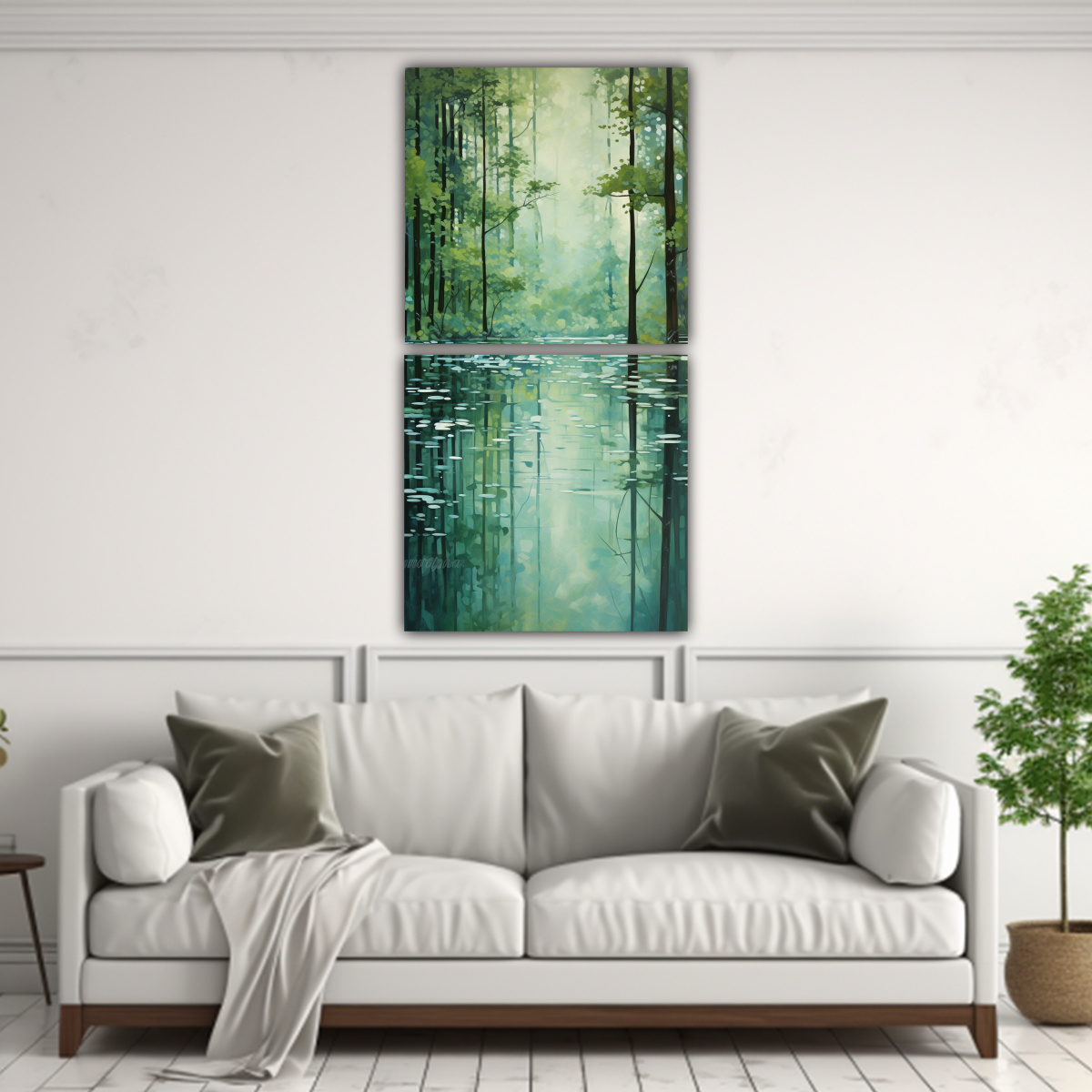 cuadro-de-pared-abstracto-de-un-sereno-estanque-en-el-bosque-1