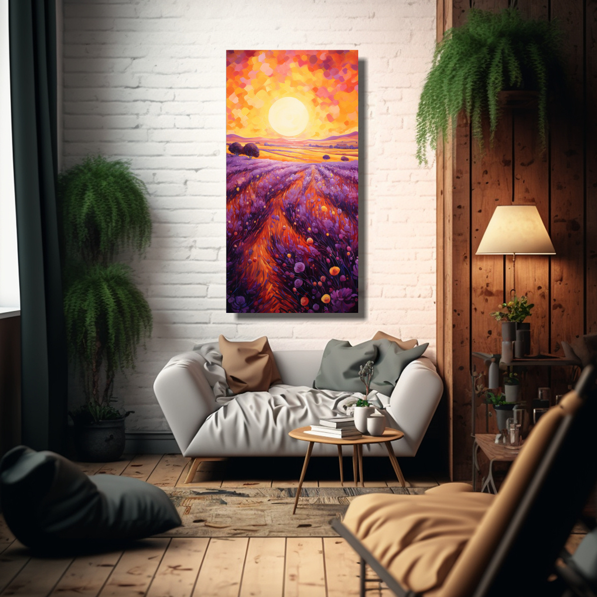 cuadro-de-tela-con-estampado-intenso-de-adorno-en-campos-de-lavanda-de-provenza-1