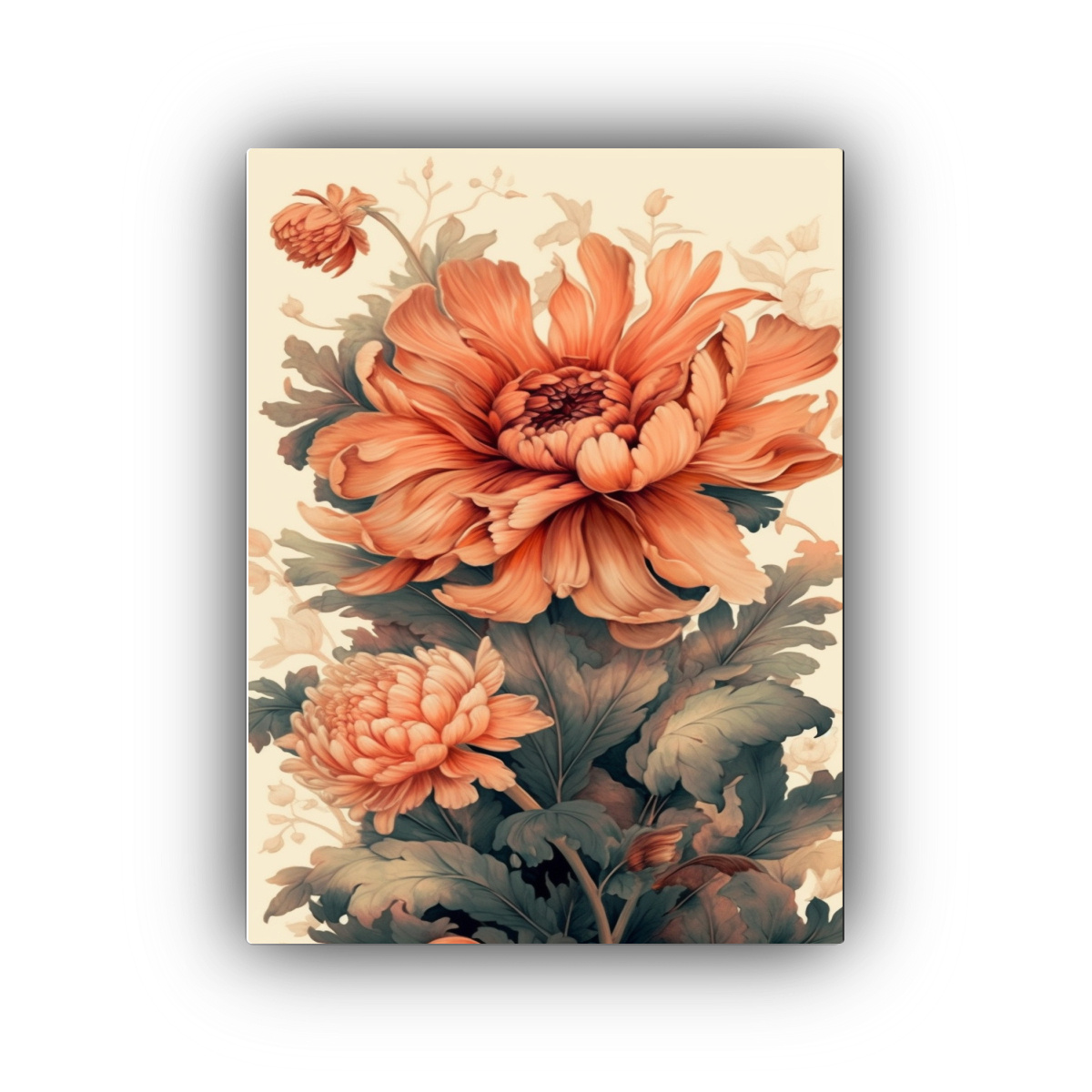 cuadro-de-tela-con-finas-l-neas-de-armon-a-y-una-flor