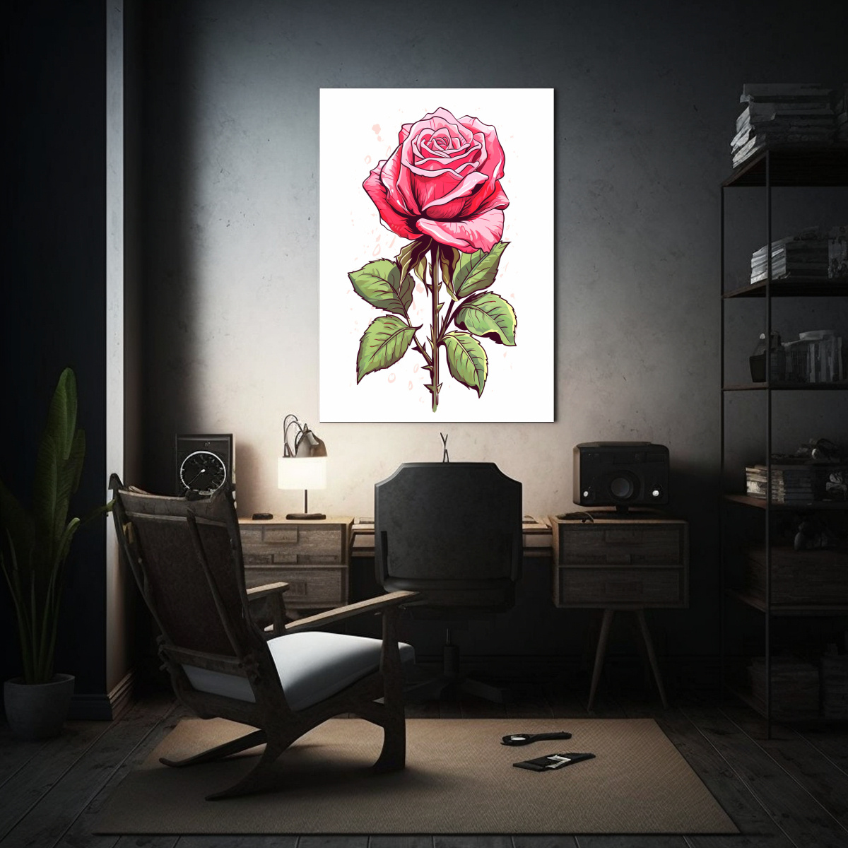 cuadro-de-tela-en-bastidor-con-flores-dibujadas-a-mano-y-tonos-texturizados-1