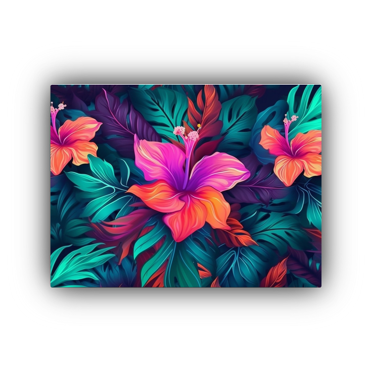 cuadro-de-tela-hermoso-con-esquema-tropical-y-flores