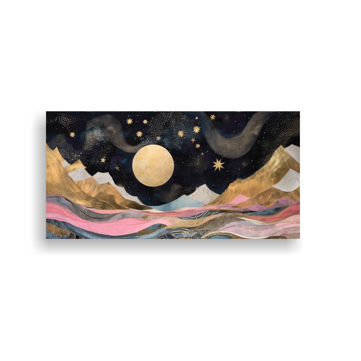 cuadro-de-tela-m-gico-con-luna-y-monta-as