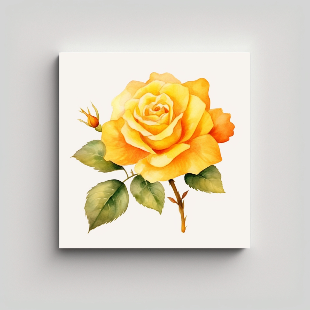 cuadro-de-vanguardia-0569-rosa-amarilla-estilo-acuarela