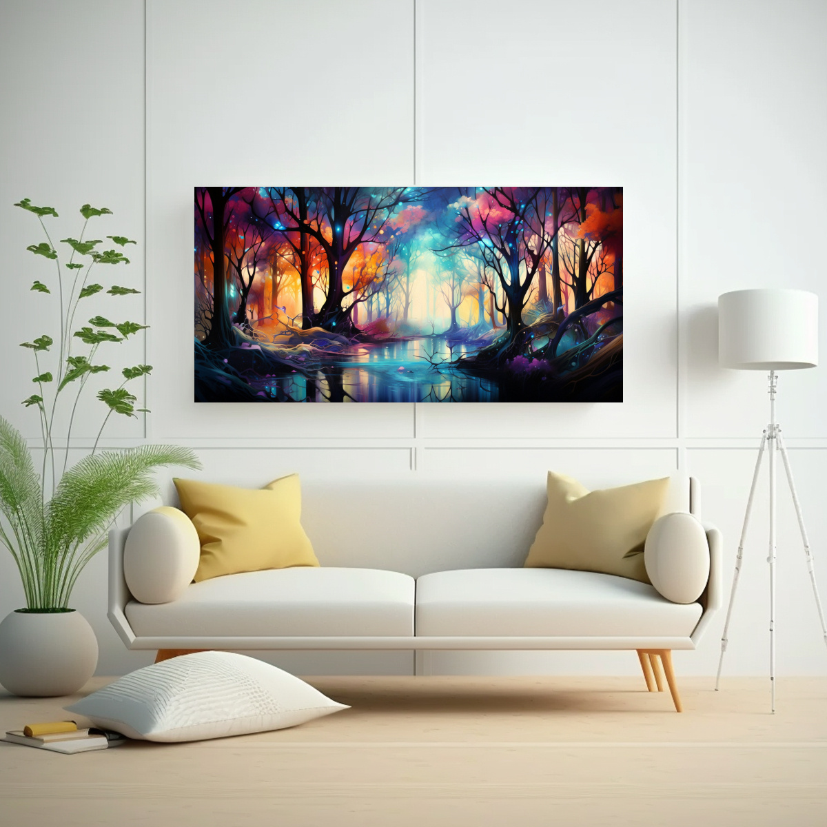 cuadro-decorativo-abstracto-de-bosque-encantado-en-brillos-tela-en-bastidor-inspirador-1-1
