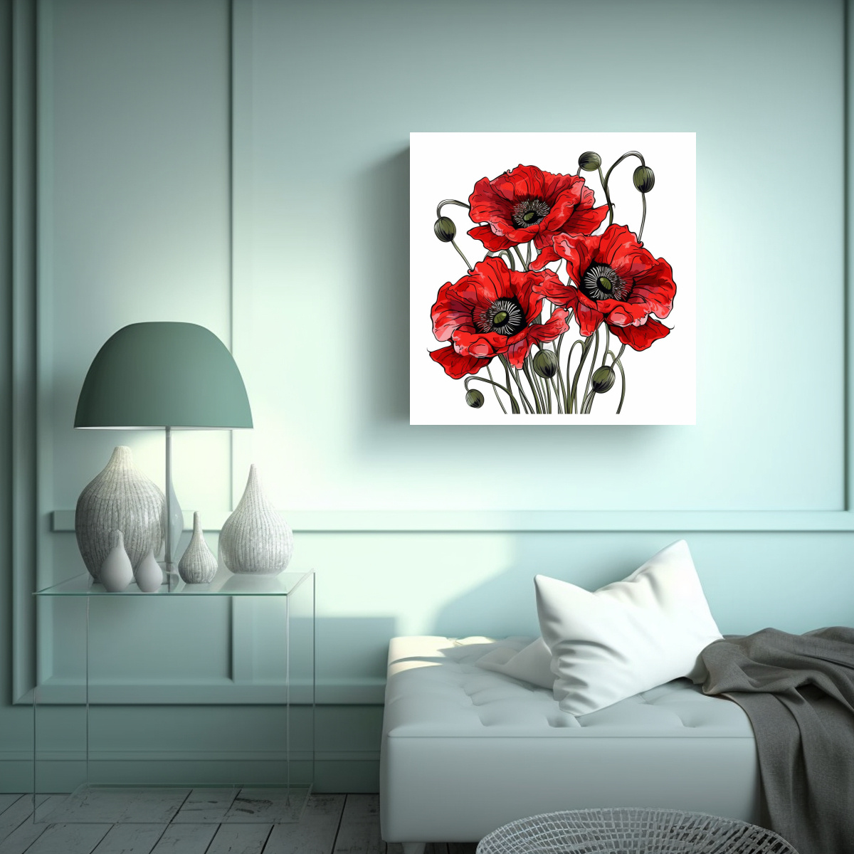 cuadro-decorativo-de-amapolas-rojas-luminosas-en-vector-1