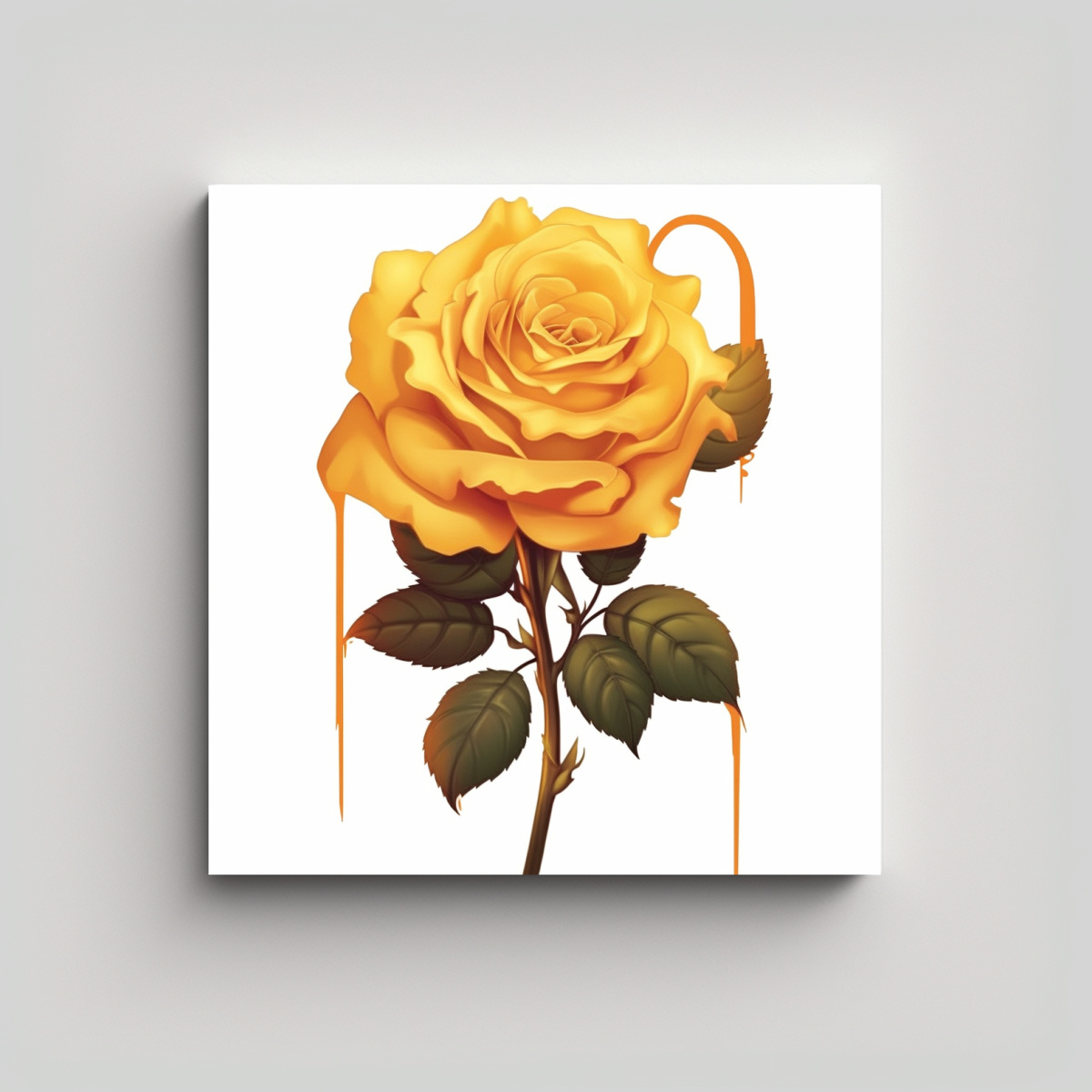 cuadro-decorativo-de-rosa-amarilla-en-estilo-anime-para-sala