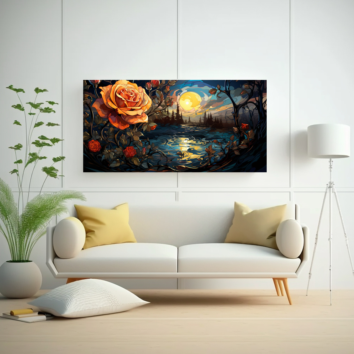 cuadro-decorativo-estilo-van-gogh-para-sala-en-tonos-rosa-1