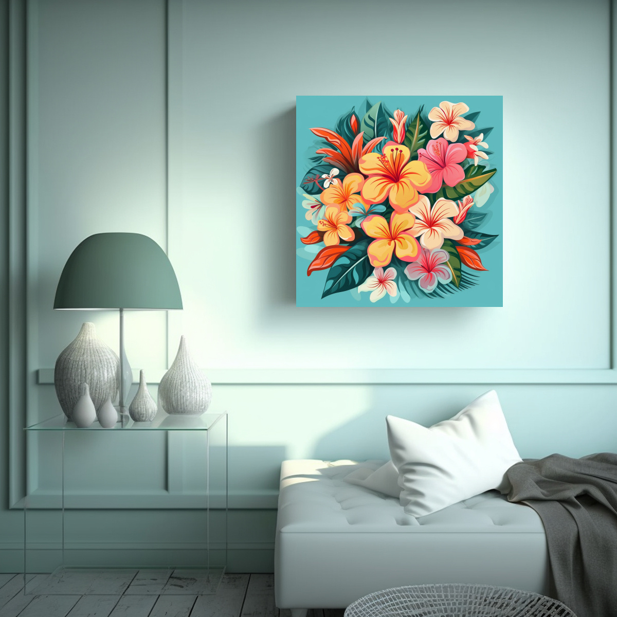 cuadro-decorativo-hawaii-flores-en-pastel-y-lienzo-de-luminosidad-1