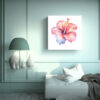 cuadro-decorativo-l-neas-finas-e-hibiscus-en-acuarela-iridiscente-1