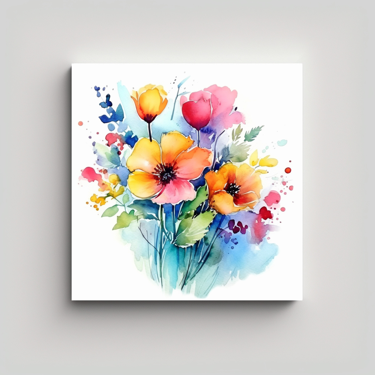 cuadro-decorativo-lienzo-de-tela-con-flores-en-acuarela