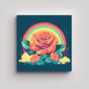 cuadro-decorativo-lo-fi-groovy-rainbow-rose-en-tela-de-alta-calidad