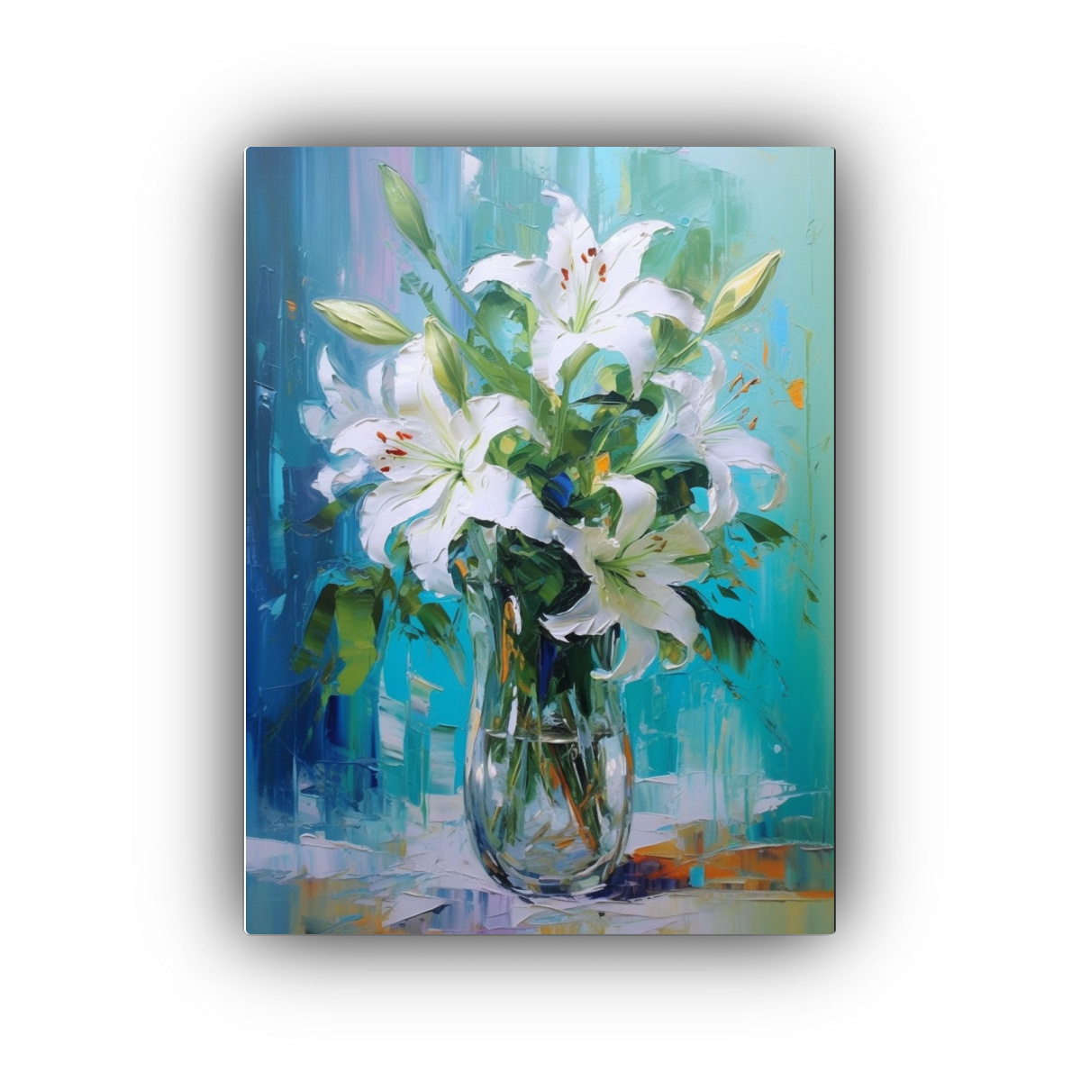 cuadro-decorativo-moderno-lirios-florecen-en-botella-de-cristal-bajo-la-luz-estelar