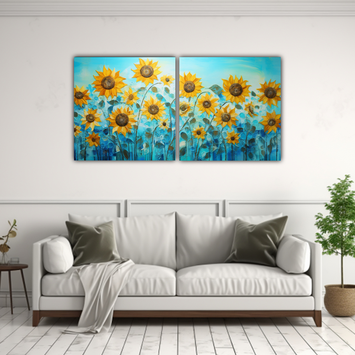 cuadro-decorativo-para-oficina-de-girasoles-turquesa-en-lienzo-1