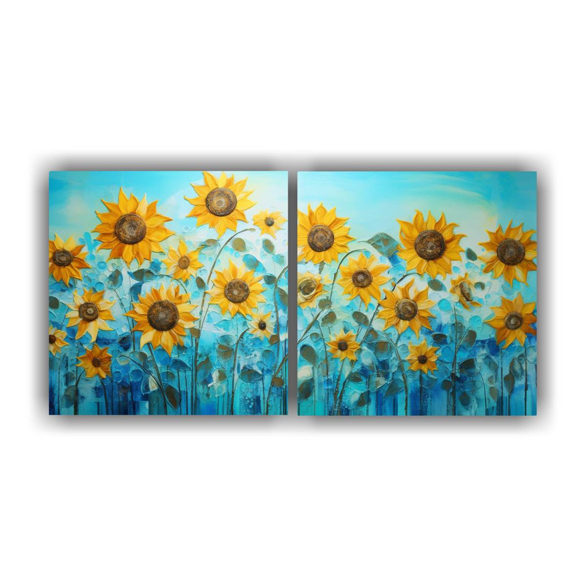 cuadro-decorativo-para-oficina-de-girasoles-turquesa-en-lienzo