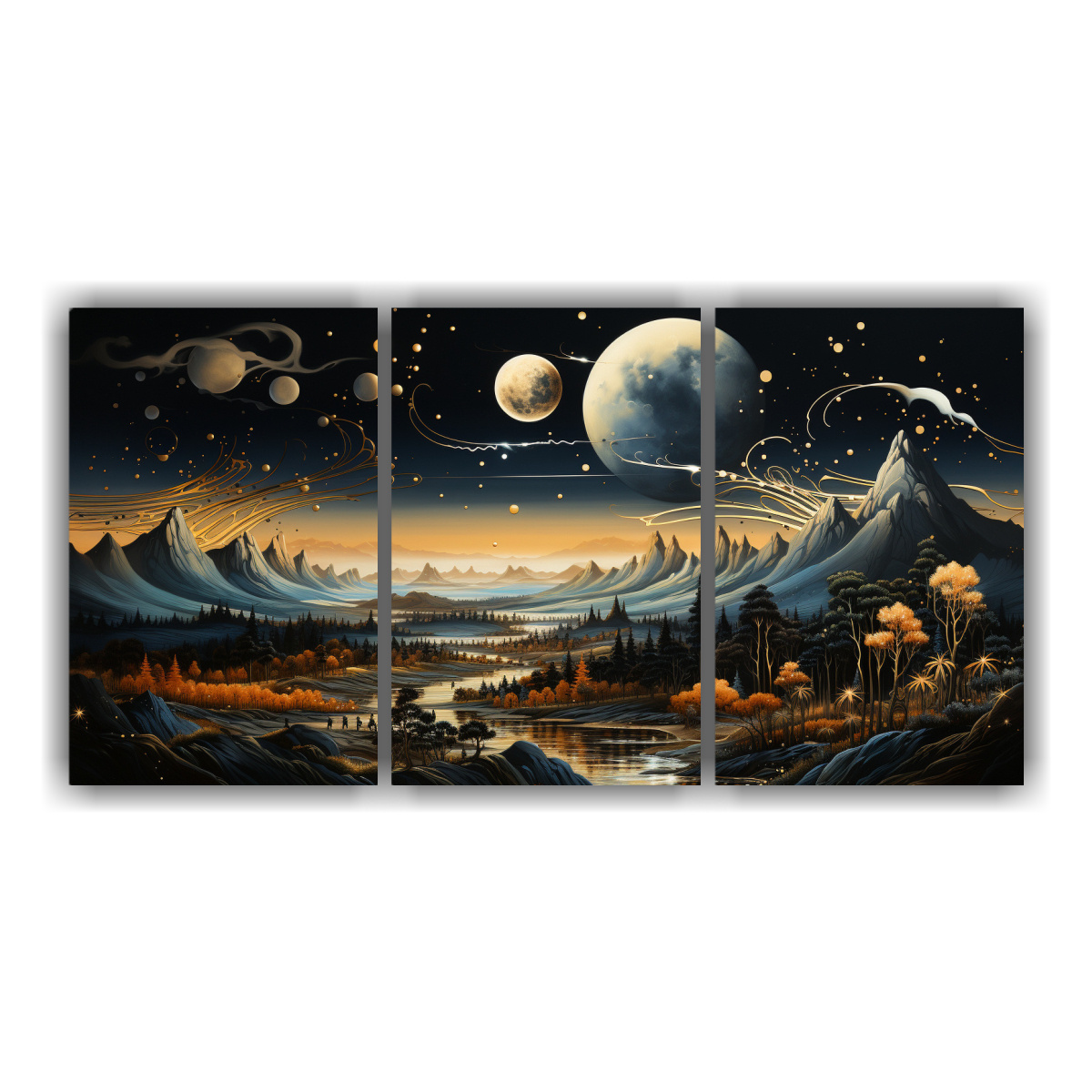cuadro-decorativo-tr-ptico-fases-lunares-paisaje-monta-a-nocturno-dorado