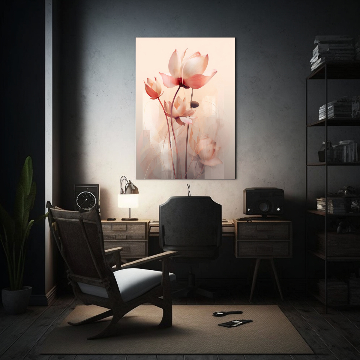 cuadro-digital-abstracto-loto-rosa-y-marr-n-intensos-1