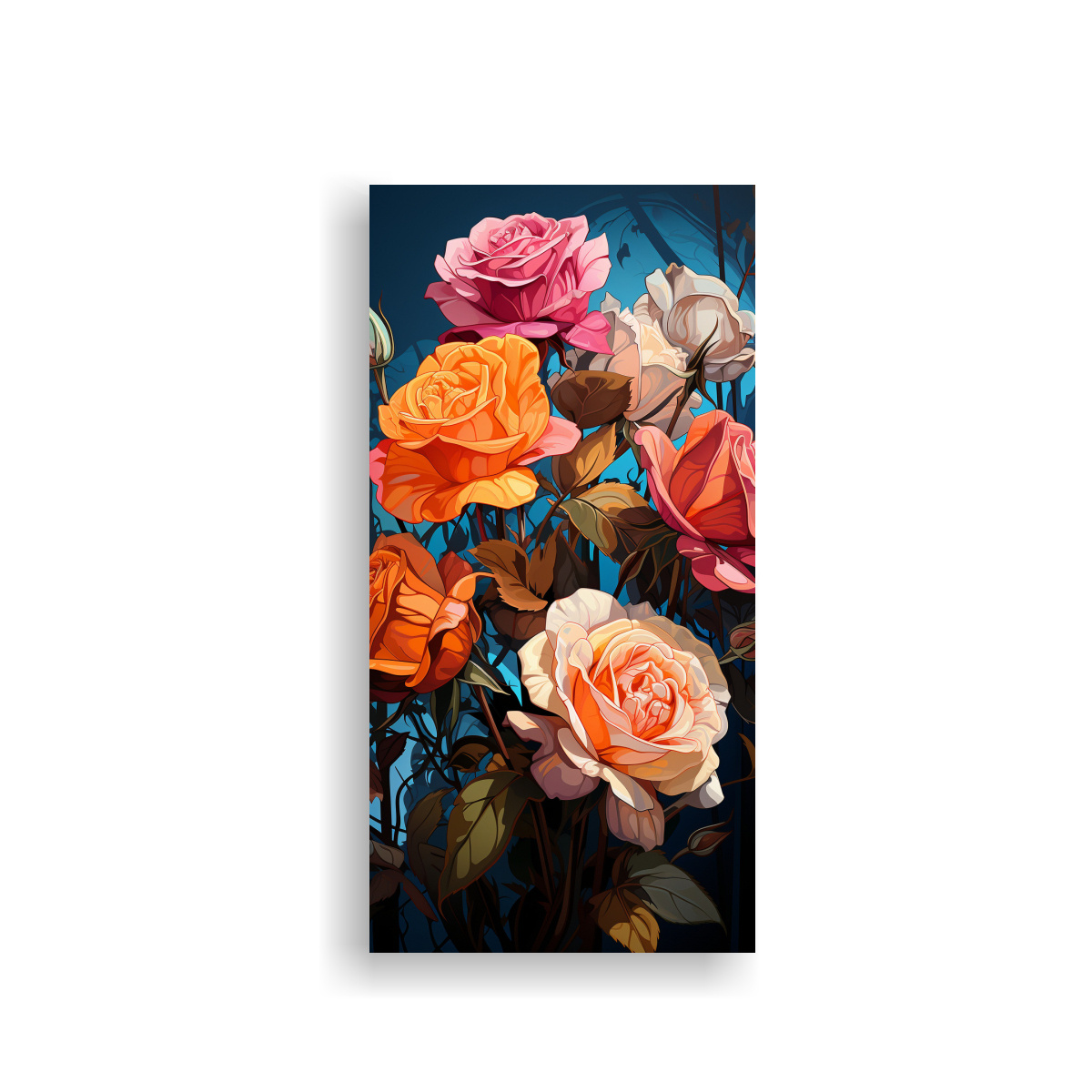 cuadro-duradero-flores-rosas-de-t-h-bridas-pop-art