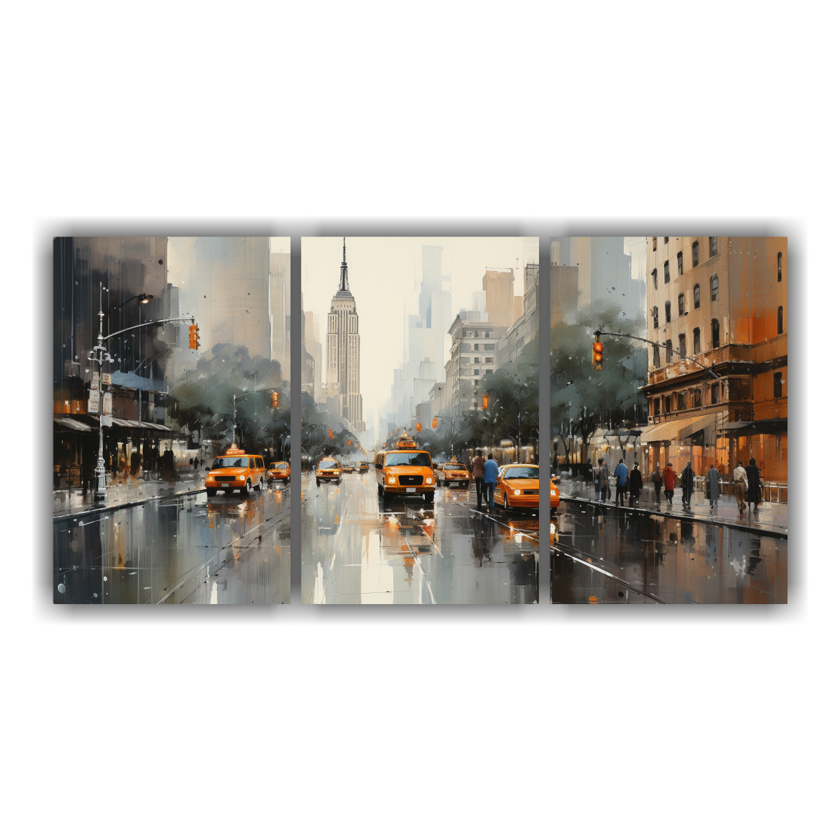 cuadro-en-bastidor-horizontal-simplicidad-pinturas-de-nueva-york-gris-estilo-champagne-mar-decoraci-n