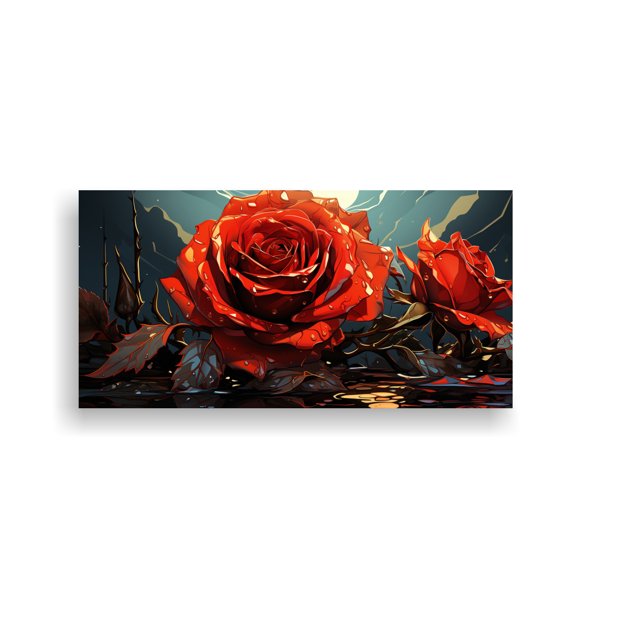 cuadro-en-lienzo-con-forma-de-rosa-fundida-estilo-plano