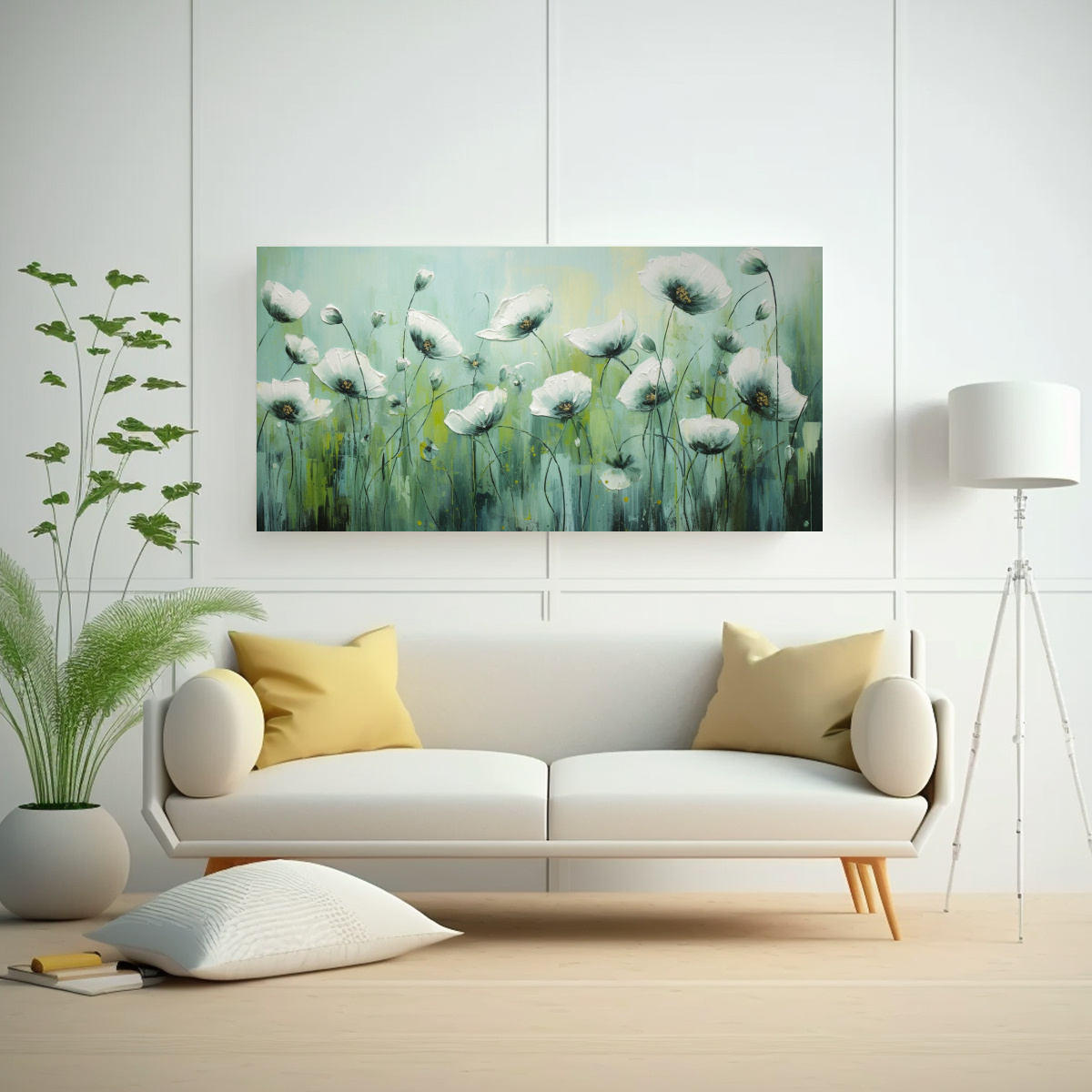 cuadro-espectacular-de-poca-con-amapolas-verdes-en-lienzo-1