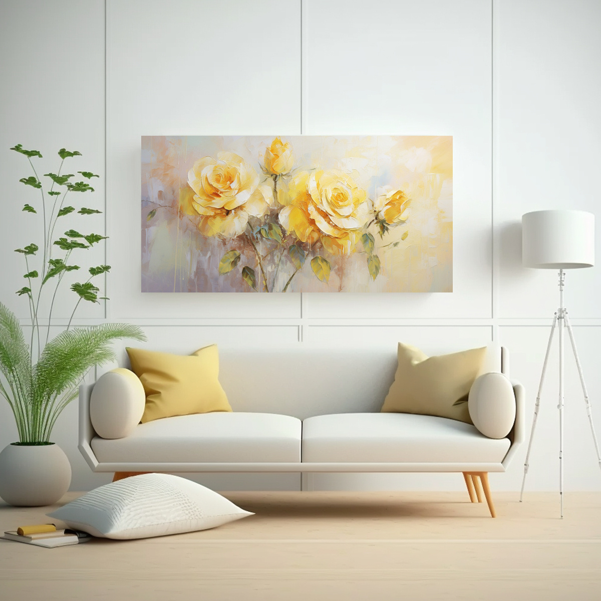 cuadro-imagen-de-rosas-amarillas-en-el-estilo-de-pintura-sobre-lienzo-1