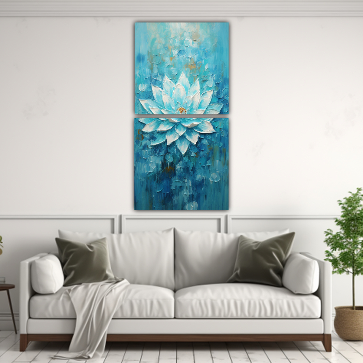 cuadro-impreso-interiores-estilo-loto-turquesa-sobre-lienzo-1