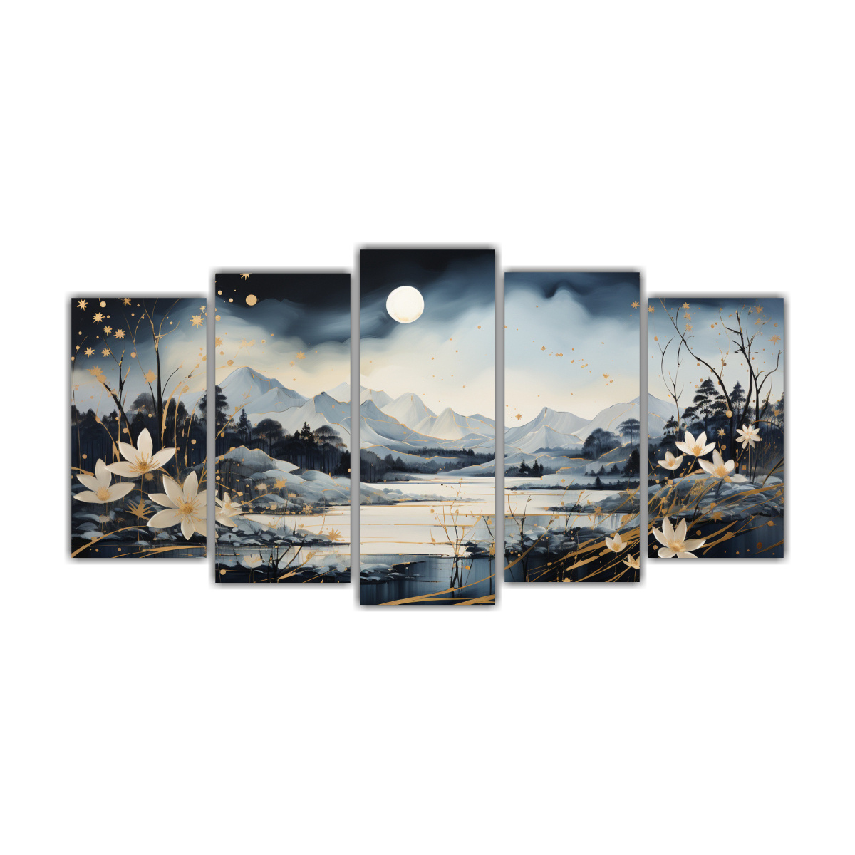 cuadro-lienzo-alta-calidad-armon-a-crom-tica-cerca-de-la-monta-a-con-luna-