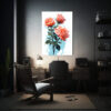 cuadro-lienzo-con-rosas-ilustradas-de-arte-de-pared-creativo-y-llamativo-1