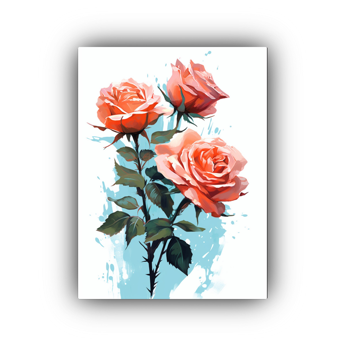 cuadro-lienzo-con-rosas-ilustradas-de-arte-de-pared-creativo-y-llamativo