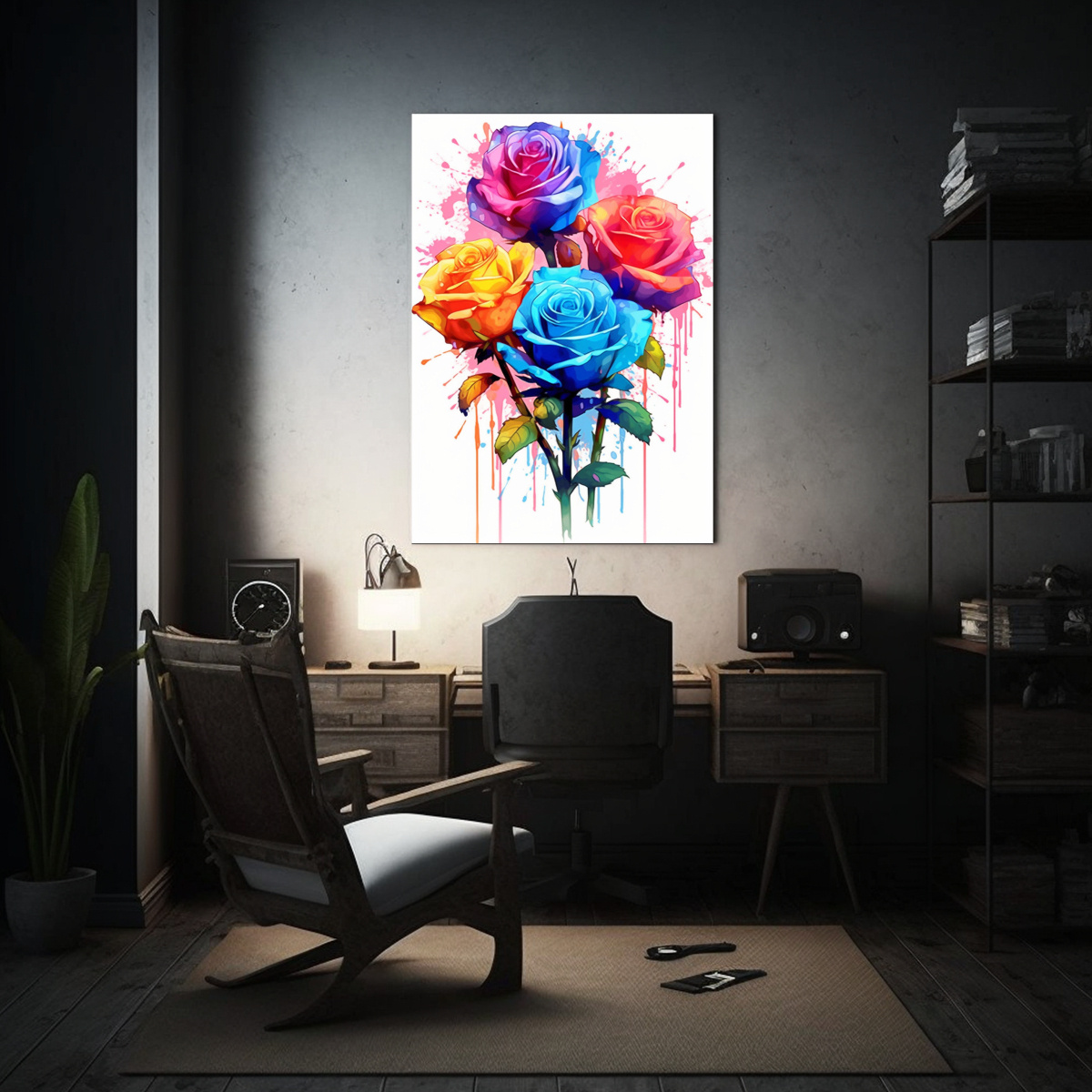 cuadro-lienzo-de-composici-n-dibujo-multicolor-de-tres-rosas-arco-ris-sobre-fondo-blanco-1