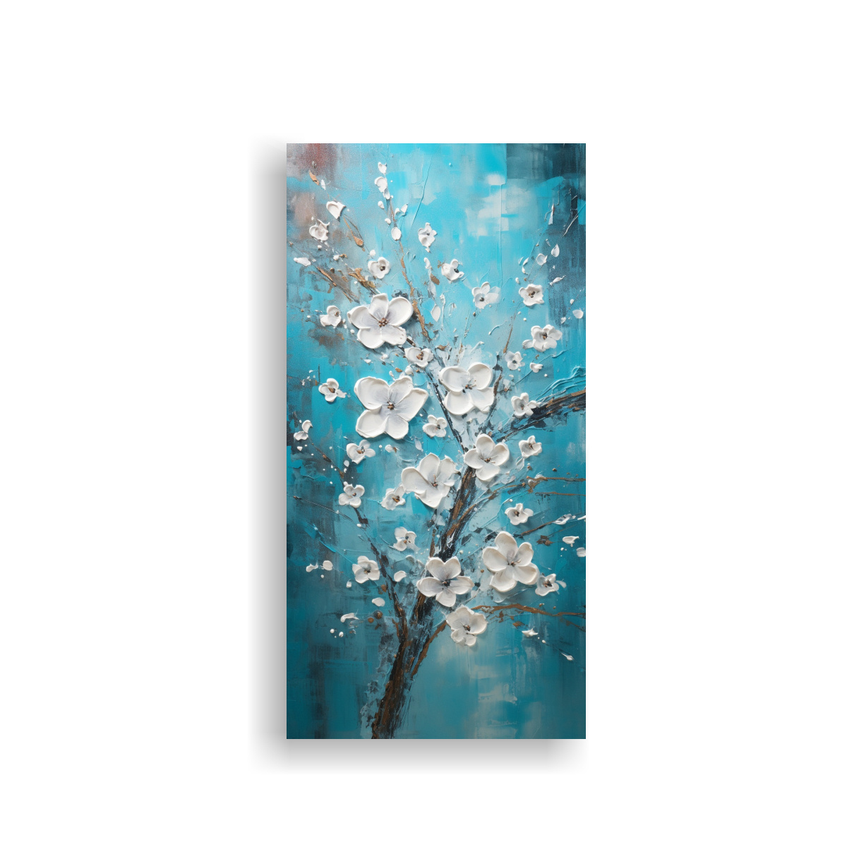 cuadro-lienzo-tonos-actuales-pintura-de-cerezos-turquesa-en-decoraci-n