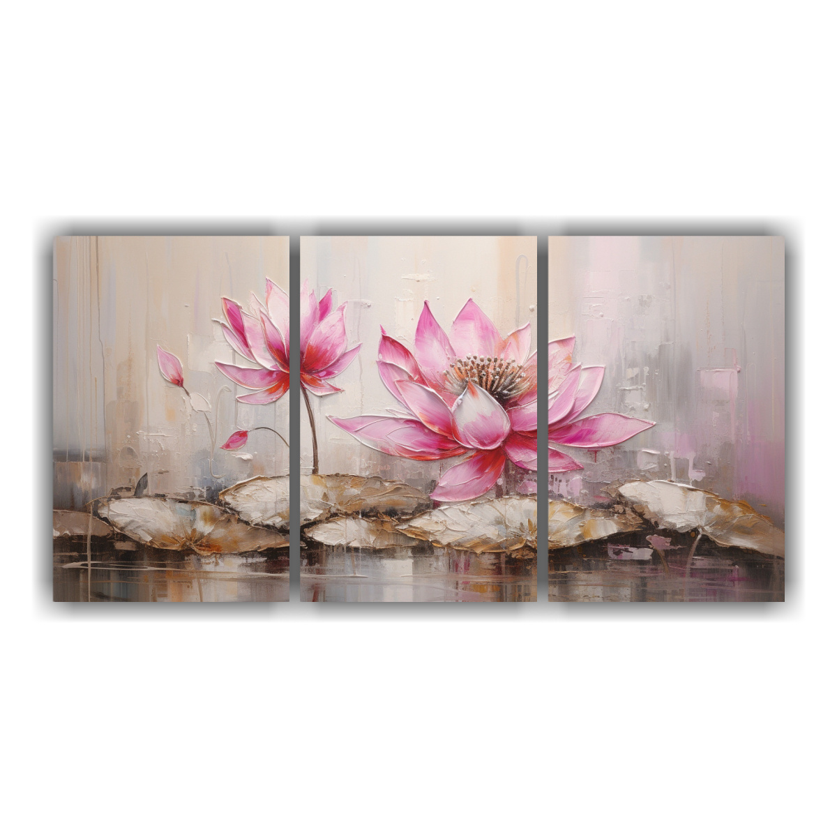 cuadro-loto-rosa-en-bastidor-juvenil-set-de-3-telas