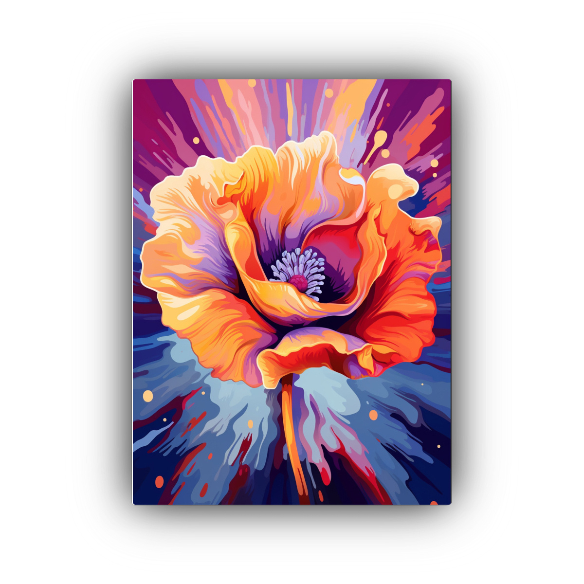 cuadro-minimalista-lienzo-de-una-amapola-naranja